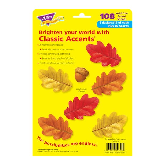 Trend Enterprises® Fall Oak Leaves & Acorns Classic Accents®